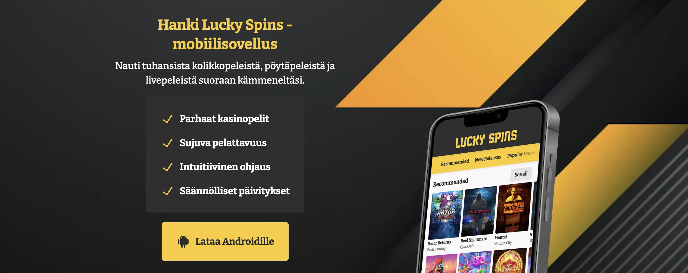 Luckyspins casino sovellus